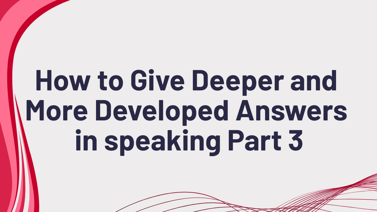 IELTS Speaking Part 3