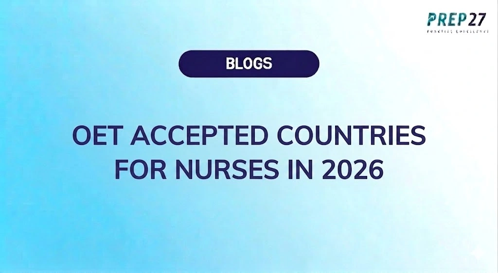 OET accepted countries for nurses in 2026 world map