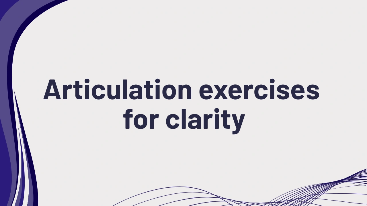PTE Speaking Articulation Exercises
